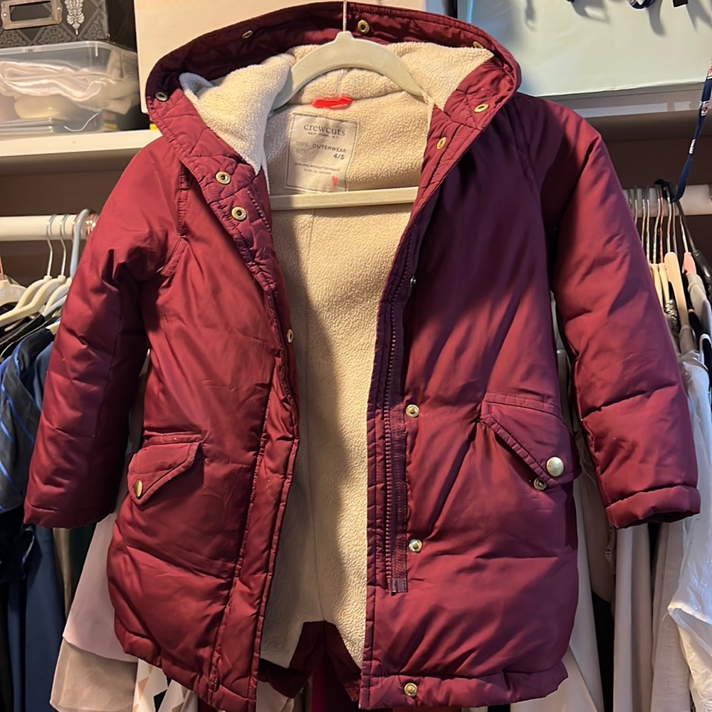 Beautiful wine color down coat